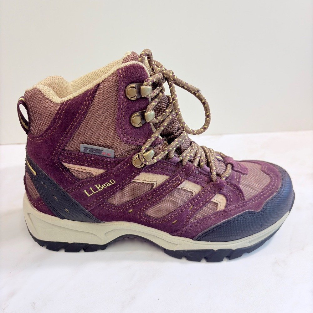 Gorpcore Outdoor Hiking Boots TEK2.5 Waterproof Suede L.L. Bean Women Purple
